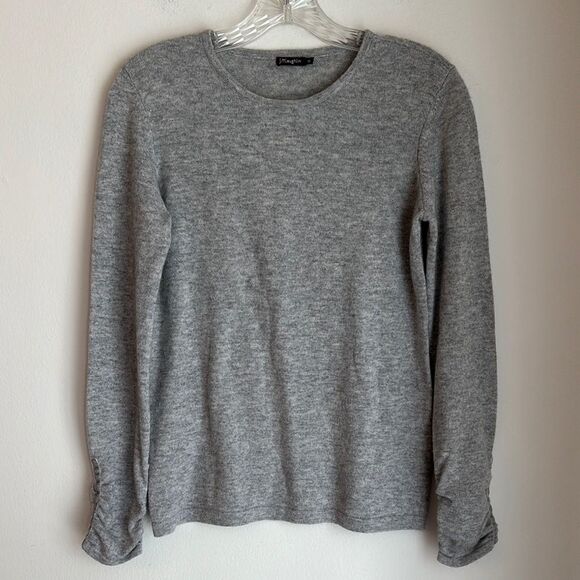 J. McLaughlin Women’s 100% cashmere Soft Gray Knit crewneck Sweater XS EUC! - Picture 1 of 7